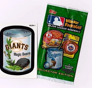 2016 Wacky Packages Baseball Series 1 "GIANTS MAGIC BEANS" Promo Sticker MLBW-1 - Imagen 1 de 1