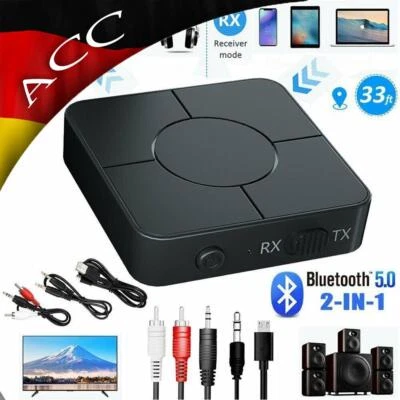 Bluetooth 5.0 Transmitter Empfänger Audio Musik Stereo Sender Receiver Adapter - Bild 1 von 4