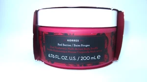 Korres Red Berries Dual Hyaluronic Multi Action Body Soufflé Cream 6.76 oz New - Picture 1 of 2