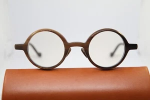 Genuine Natural Horn Handmade Brown Classical Round Full Rim Retro Churchill - Picture 1 of 12