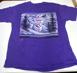 Camiseta Hanes Beefy Grande Utah De Colección 1990 Puntada Única Brillo Mountain Eagle - Imagen 1 de 5