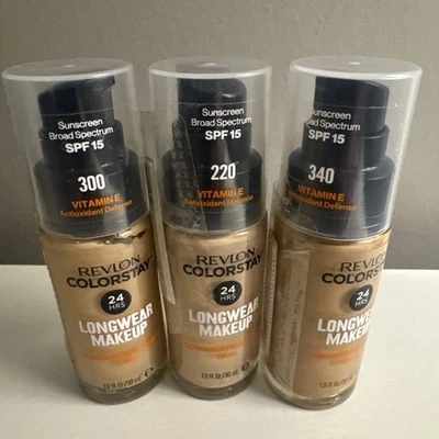 Revlon ColorStay Makeup~Combo Oily Skin~3 Pack~ New Sealed~Mixed Shades - Image 1 of 3