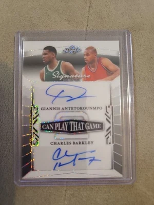 2025 2 CAN PLAY THAT GAME DUAL AUTO 1/1 GIANNIS ANTETOKOUNMPO CHARLES BARKLEY 🔥 - Image 1 of 4