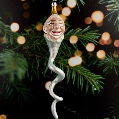 Christopher Radko Payaso Serpiente De Colección 1992 Azul Pálido con Sombrero Dorado Foto 1 de 4