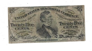 U.S. - Act Approved March 3, 1863 25 Cents Fractional Currency Banknote - Picture 1 of 2