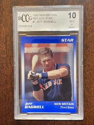   1990 New Britain Red Sox Star #1 Jeff Bagwell Foto 1 de 2