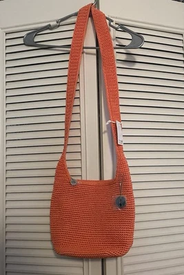 Bolso Bandolera The Sak Crochet para Mujer Hecho a Mano Cartera de Hombro Naranja Nuevo con Etiquetas Foto 1 de 4