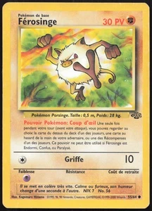 Carte Pokémon Férosinge 55/64 Jungle Français - Picture 1 of 2