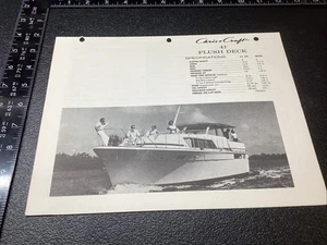 3 Chris Craft Boat Spec Info PLANS Parts List 1/1 41ft FLUSH DECK 1973 Yacht - Picture 1 of 6
