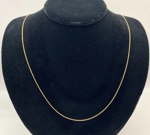 Vintage 14k Gold Filled Chain Necklace 1/20 Signed TK Ring Spring Closure 21 In - Picture 1 of 6