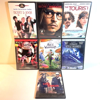 7 JOHNNY DEPP MOVIES (DVD) Action Adventure Comedy Fantasy Thriller - Image 1 of 4