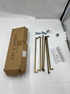 Box of 6 Art Design Professional Hardware Center Antique Brass Cabinet Bar Pull - Picture 1 of 4