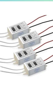 12V Power Supply LED Driver, Lustaled 15W DC Transformer Waterproof IP67 4pack - Picture 1 of 11