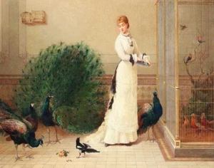 Estampado en lona Heywood Hardy en el aviario 16 x 20 - Imagen 1 de 5
