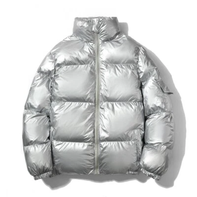 Outdoor Shiny Puffer Parkas For Men Thick Quilted Winter Warm Casual Jackets - Image 1 of 4