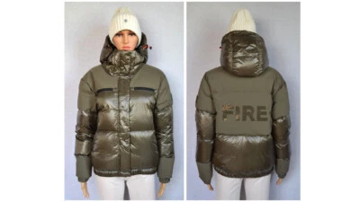 BOGNER FIRE+ICE BOGNER F+I ASTA DAMEN DAUNEN JACKE SWAROVSKI LOGO OLIV UVP 695€ Gr 36 38 S M NEU