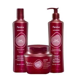 FANOLA Kit Wonder Curl Shampoo 350ml + Mask 500ml + Conditioner 350ml - Imagen 1 de 1