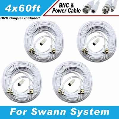 WHITE 240FT BNC CABLE FOR SWANN DVR8-1500, SWDVK16A960HB16, SODVK-161512-US - Image 1 of 4