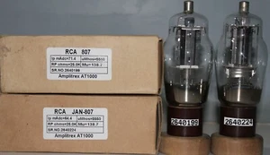 RCA 807 VT100 6L6 EL34 NOS Made In U.S.A Amplitrex Tested Qty 1 Match Pair - Picture 1 of 9