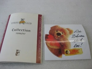 STEIFF CLUB -Collection 1996/97 + original STEIFF Sticker Werbung NEU