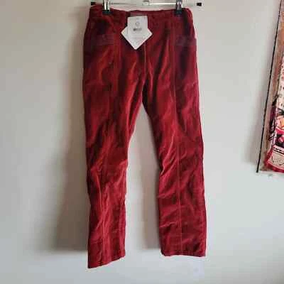 NWT Hanna Anderson Velvet Pants Pockets Burgandy Red 130 8 Children - Image 1 of 4