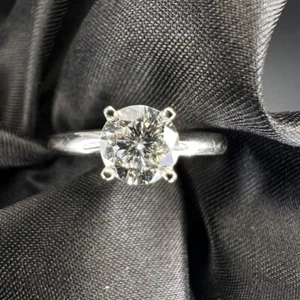 14K WEISSGOLD 0,68CT LEO DIAMANT SOLITÄR VERLOBUNGSRING (AD2001883) - Bild 1 von 9