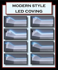 CAMPIONE (20cm) - XPS Polistirolo LED Luce Battiscopa Cornicione Modanatura Felpa