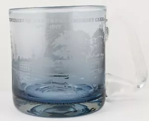 Wedgwood geätztes blaues Glas zweihundertjähriges Tankschiff des Trent & Mersey Kanals 1977 - Bild 1 von 5