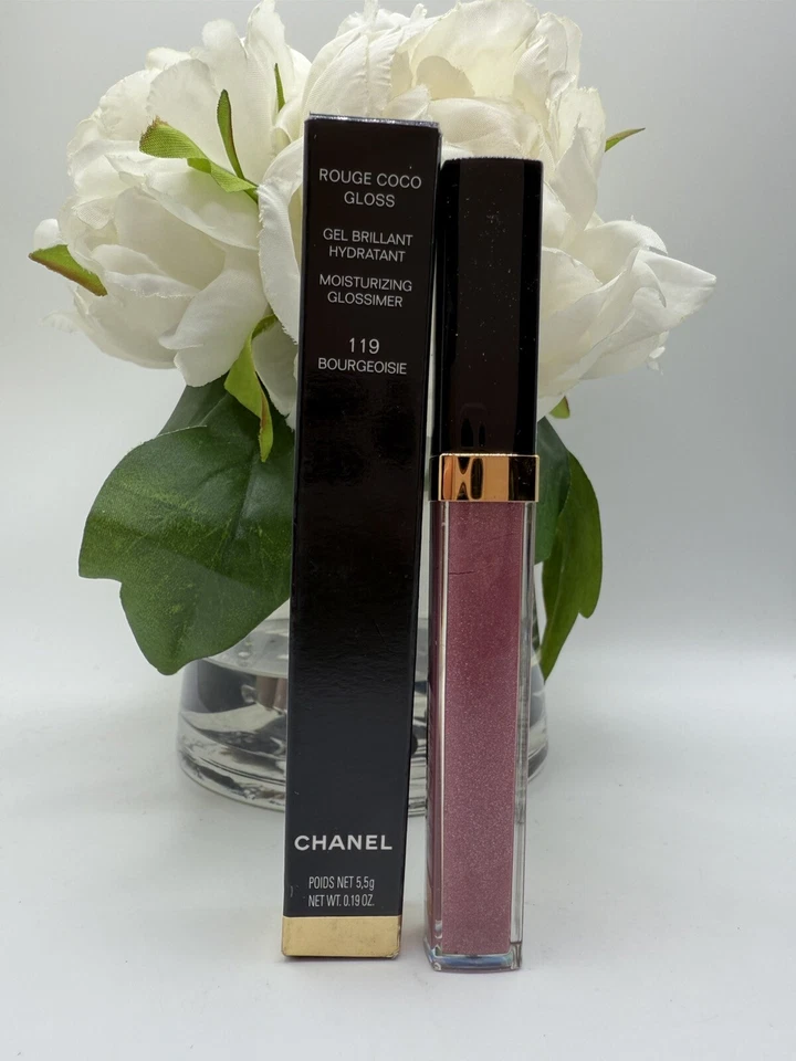 Brillo hidratante Chanel Rouge Coco Gloss 119 Bourgeoisie 0,19 OZ Foto 1 de 1