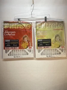 Filtrete 12x12x1, AC Furnace Air Filter MPR 1000 MERV 11, Allergen Defense, 2 PC - Picture 1 of 2