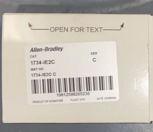 1734IE2C Allen-Bradley 1734-IE2C Point I/O 2 Point Analog Input Module - Picture 1 of 3