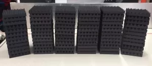 Acoustic Studio Soundproofing Charcoal Egg Crate 76 Tiles 12" x 12" x 2-1/2" - Picture 1 of 3