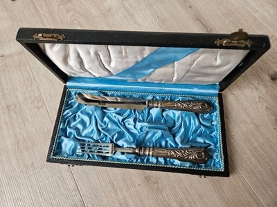 Antike Gabel + Messer - Bild 1 von 2