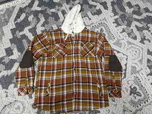 Legendäre Whitetails Jacke Herren 2XT Tall kariert Kapuze Sherpa gefüttert Flanell - Bild 1 von 3