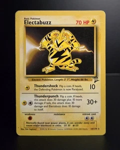Pokémon TCG - ELECTABUZZ - 24/130 - RARE - UNLIMITED - BASE SET 2 (2000) - MP/LP - Picture 1 of 3