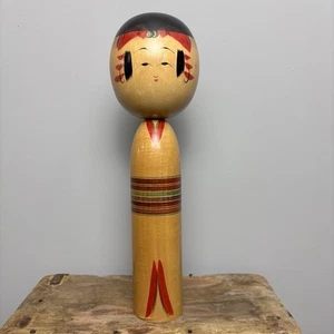 30cm Japanese Kokeshi Doll - Vintage Collectible- Antique Wooden Folk Art - #F03 - Picture 1 of 6