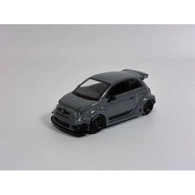 FIAT ABARTH 595 LB-WORKS X ABAS WORKS 2024 GREY 1:64 Mini Gt Auto Stradali Model - Immagine 1 di 4