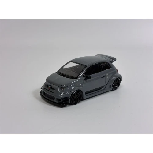 Mini GT MGT00995LHD Abarth 595 LB-WORKS x Abas Works Grey Die Cast 1/64