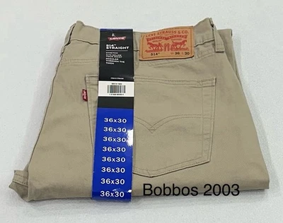 Pantalones de mezclilla para hombre Levi's 514 calce recto, tostados, talla 36X30 Foto 1 de 4