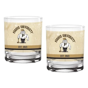 Purdue Boilermakers Two-Pack 14oz. Tan Vintage Glass Set - Picture 1 of 1