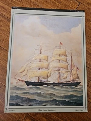 Vintage Calender 1987 Sailing Boats Ships Yachts Segelboote - image 1 of 4