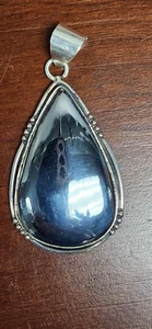  Colgante grande de plata de ley y hematita  - Imagen 1 de 4