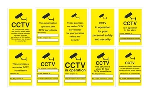 CCTV Information Sign - 1.2mm PVC - A4 A3 - Various Designs - Picture 1 of 28