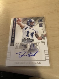 2015 Panini Contenders Draft Picks - Autographs #157 Taylor Heinicke (AU, RC) - Picture 1 of 2