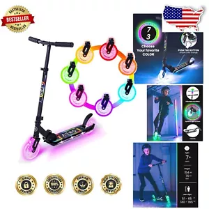 Lightweight Aero Kick Scooter with Rear Brake for Children 7-12 with RGB Lights - Picture 1 of 8