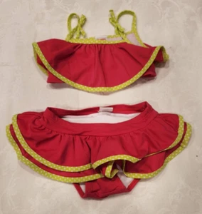 Gymboree Citrus Cooler 2 Piece Pink Ruffle Bikini Tankini Swimsuit Size 2T GUC - Picture 1 of 4