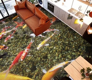3D Animal Koi A3187 Floor WallPaper Murals Wall Print Decal AU Vera 2023 - Picture 1 of 5