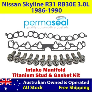 Permaseal Intake Manifold Titanium Stud & Gasket Kit For Nissan Skyline R31 3.0L - Picture 1 of 6