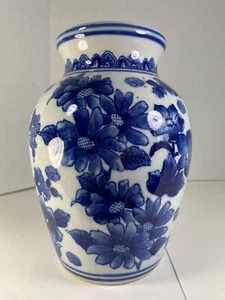 Porcelain Floral Blue & White Vintage 8” x 5.75” Flawless Used - Picture 1 of 12