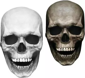 Totenkopf Maske mit beweglichem Kiefer Horror Maske Schädel Halloween - Bild 1 von 6